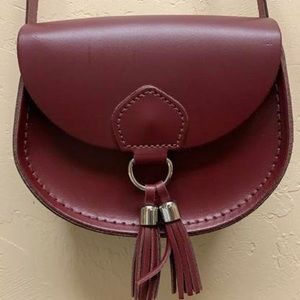 NWOT Cambridge Satchel Company mini tassel bag in oxblood